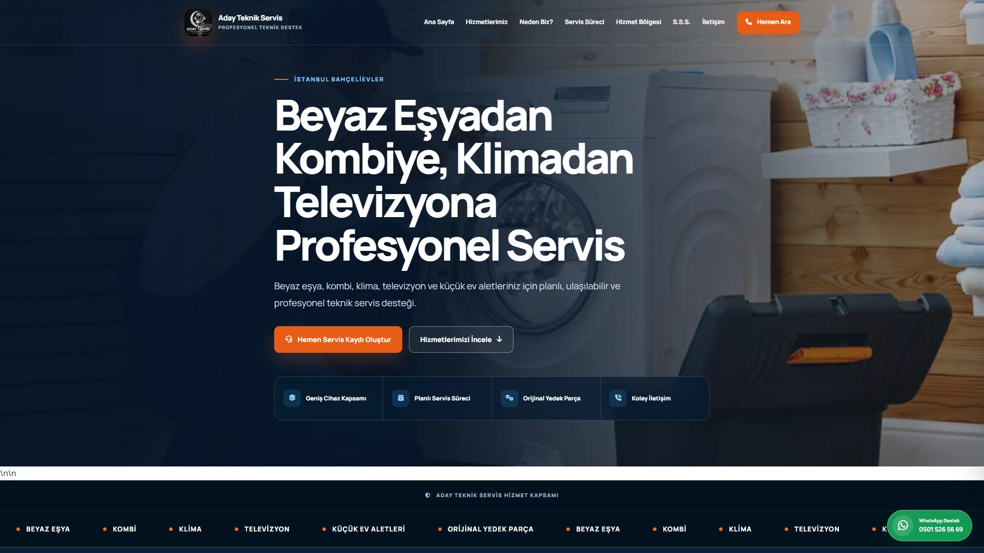 Aday Teknik Servis website