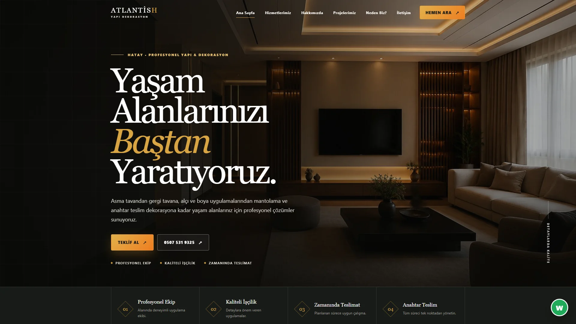 Atlantish Yapı Dekorasyon website