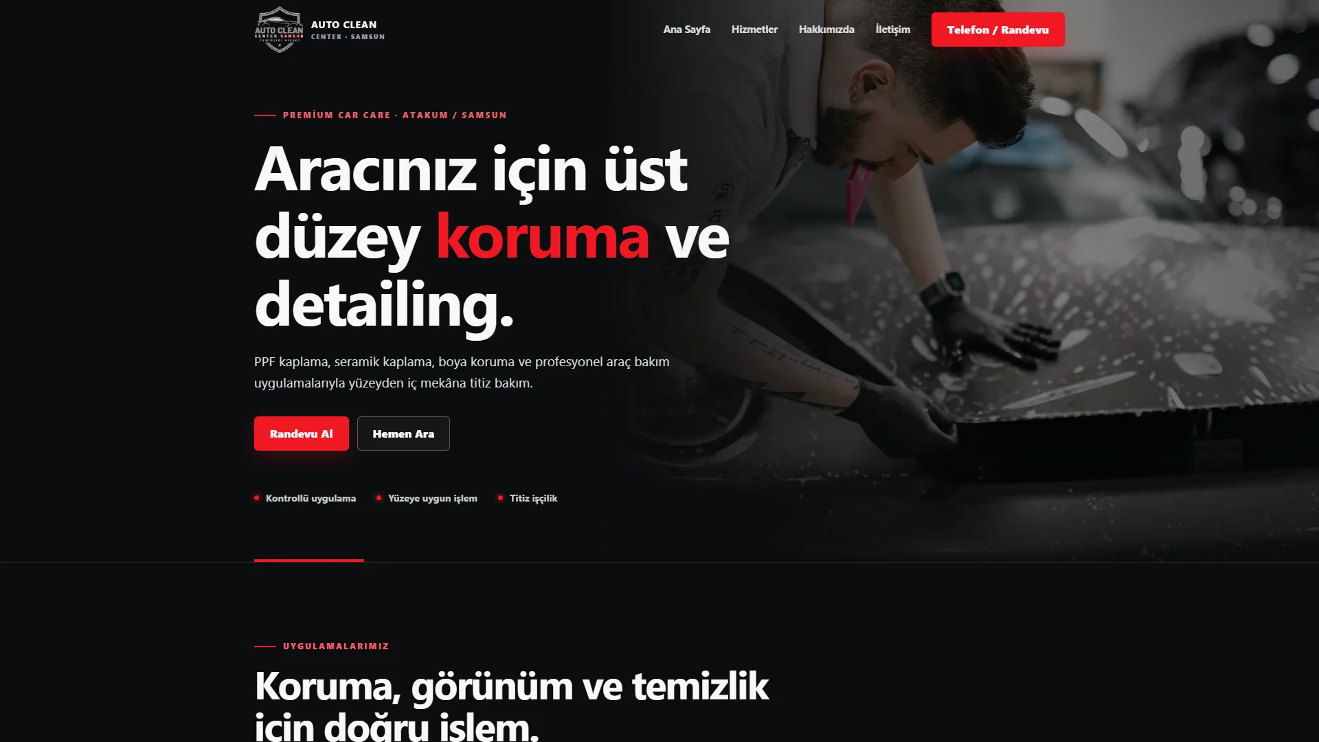Auto Clean Center Samsun website