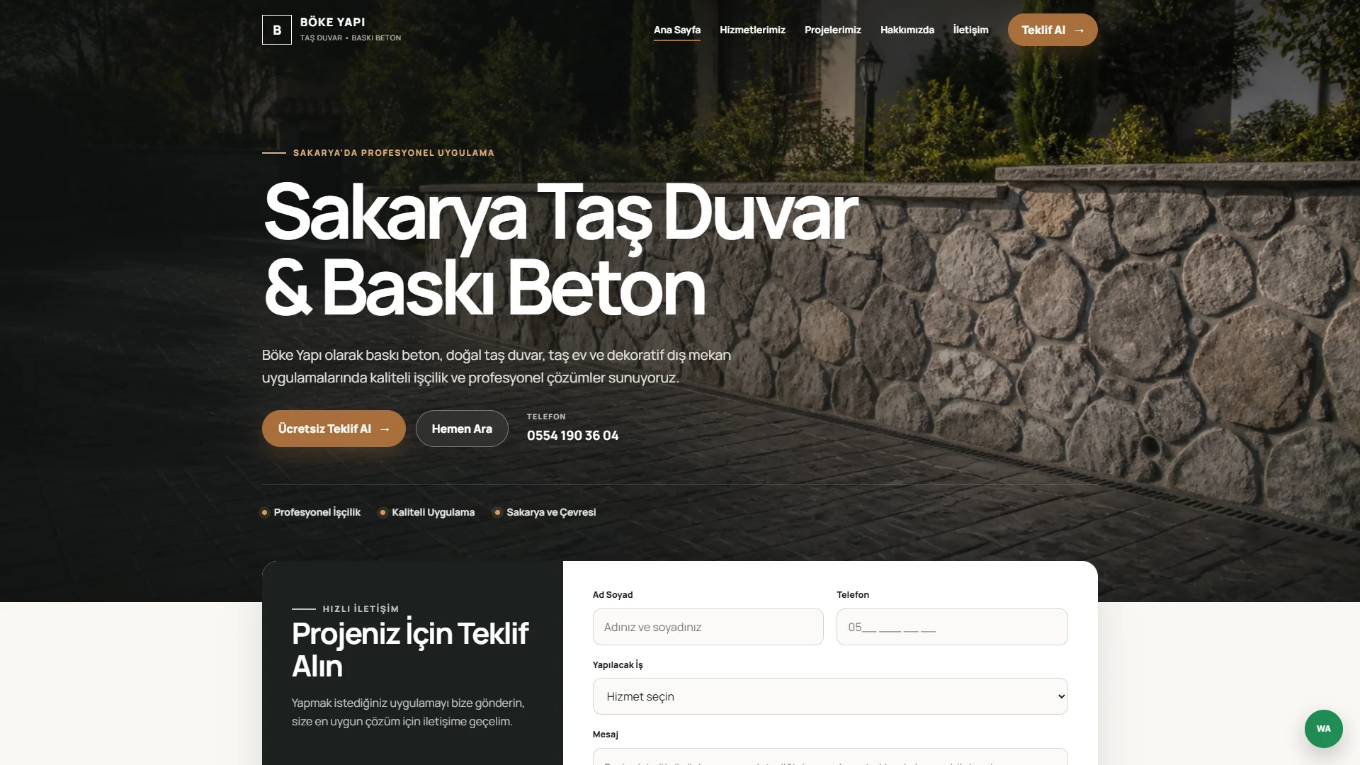 B&ouml;ke Yapı website