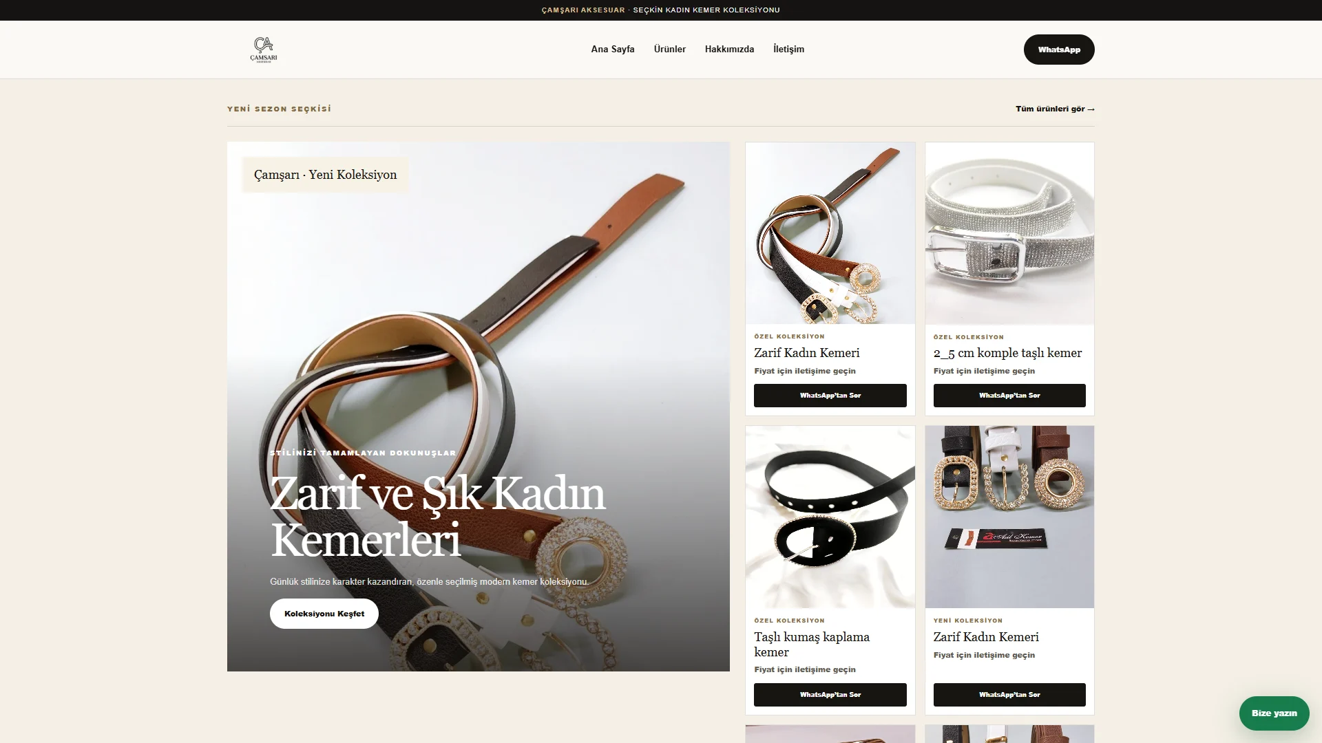 &Ccedil;amşarı Aksesuar website