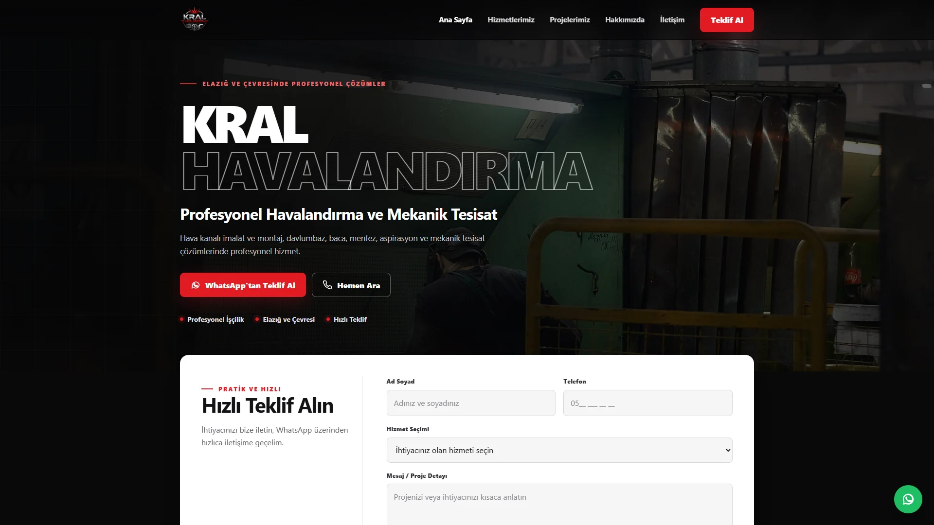 Kral Havalandırma website