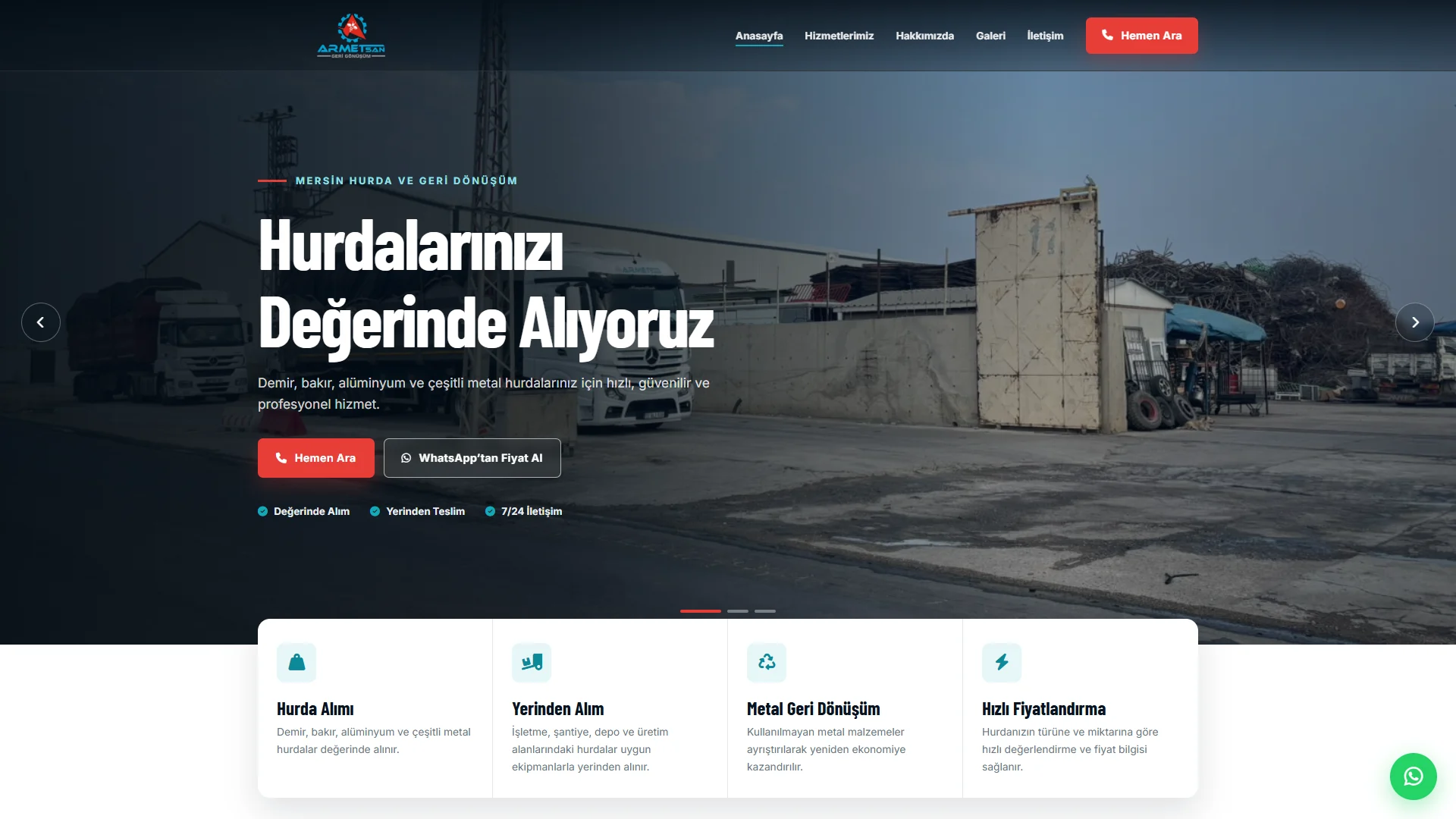 ARMETSAN Geri D&ouml;n&uuml;ş&uuml;m website