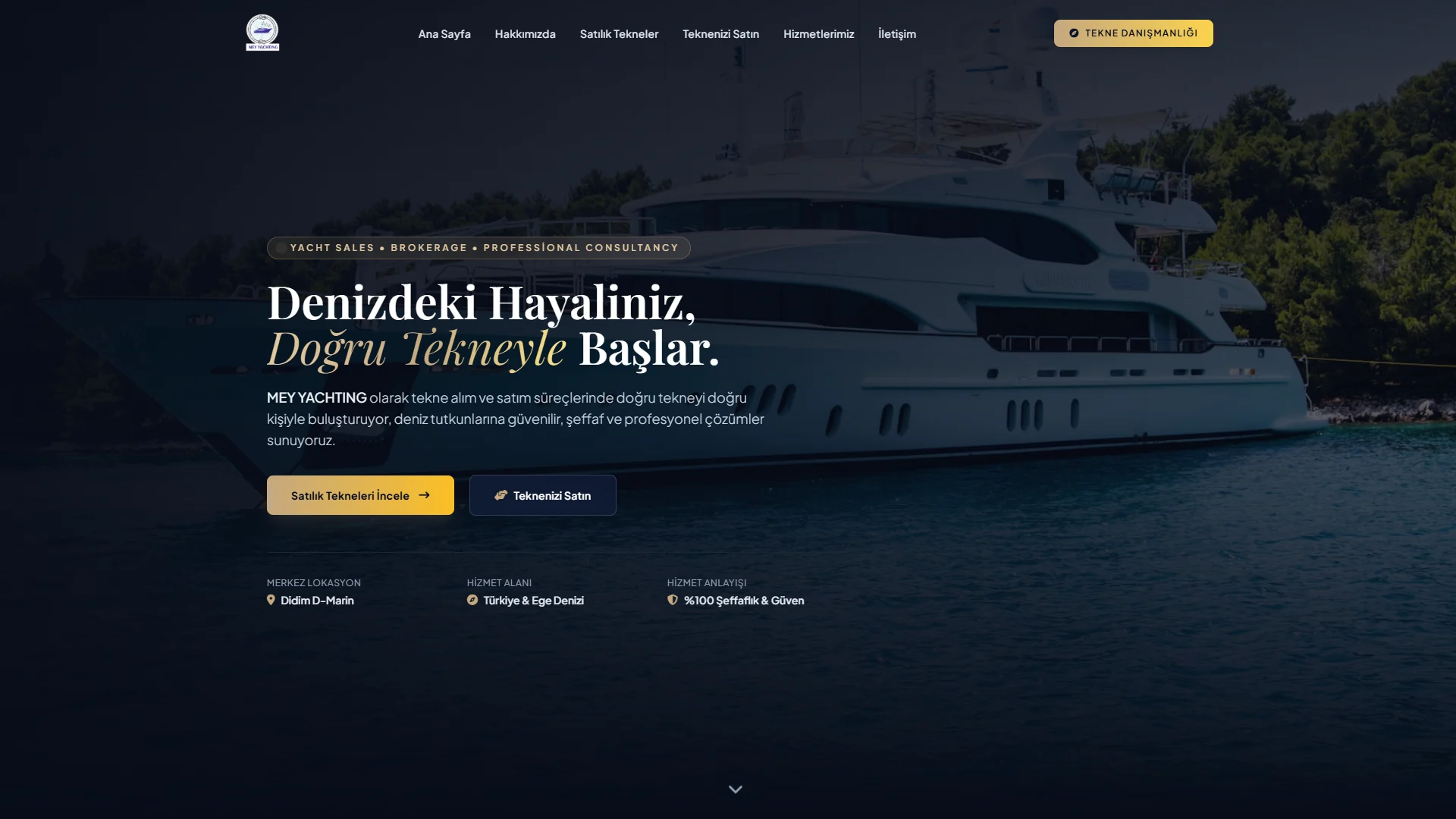 MEY Yachting website