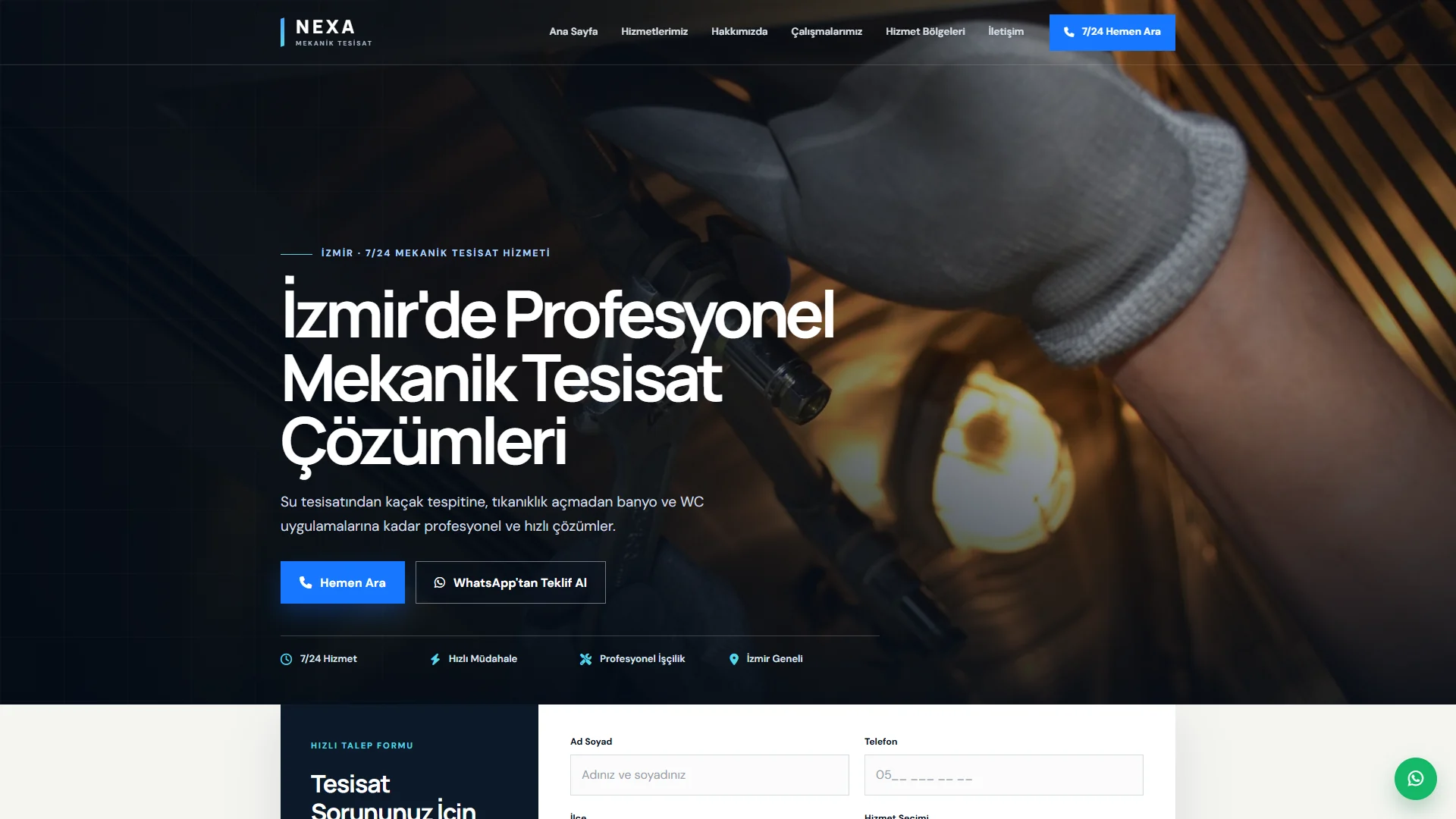 NEXA Mekanik Tesisat website