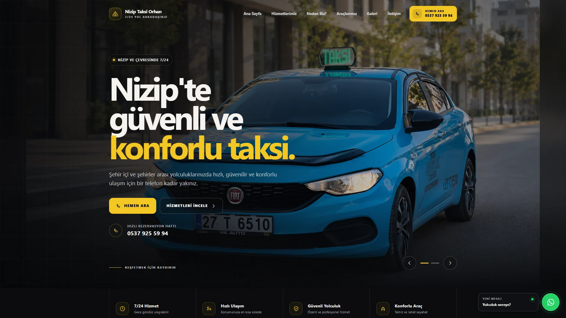 Nizip Taksi Orhan website