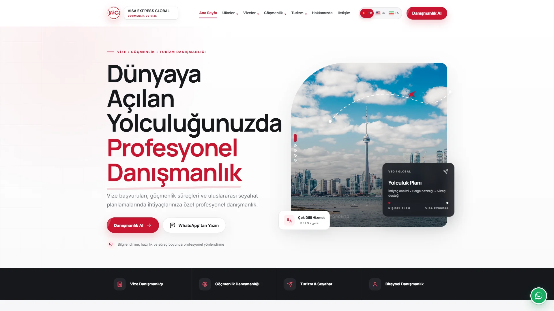 Visa Express Global website
