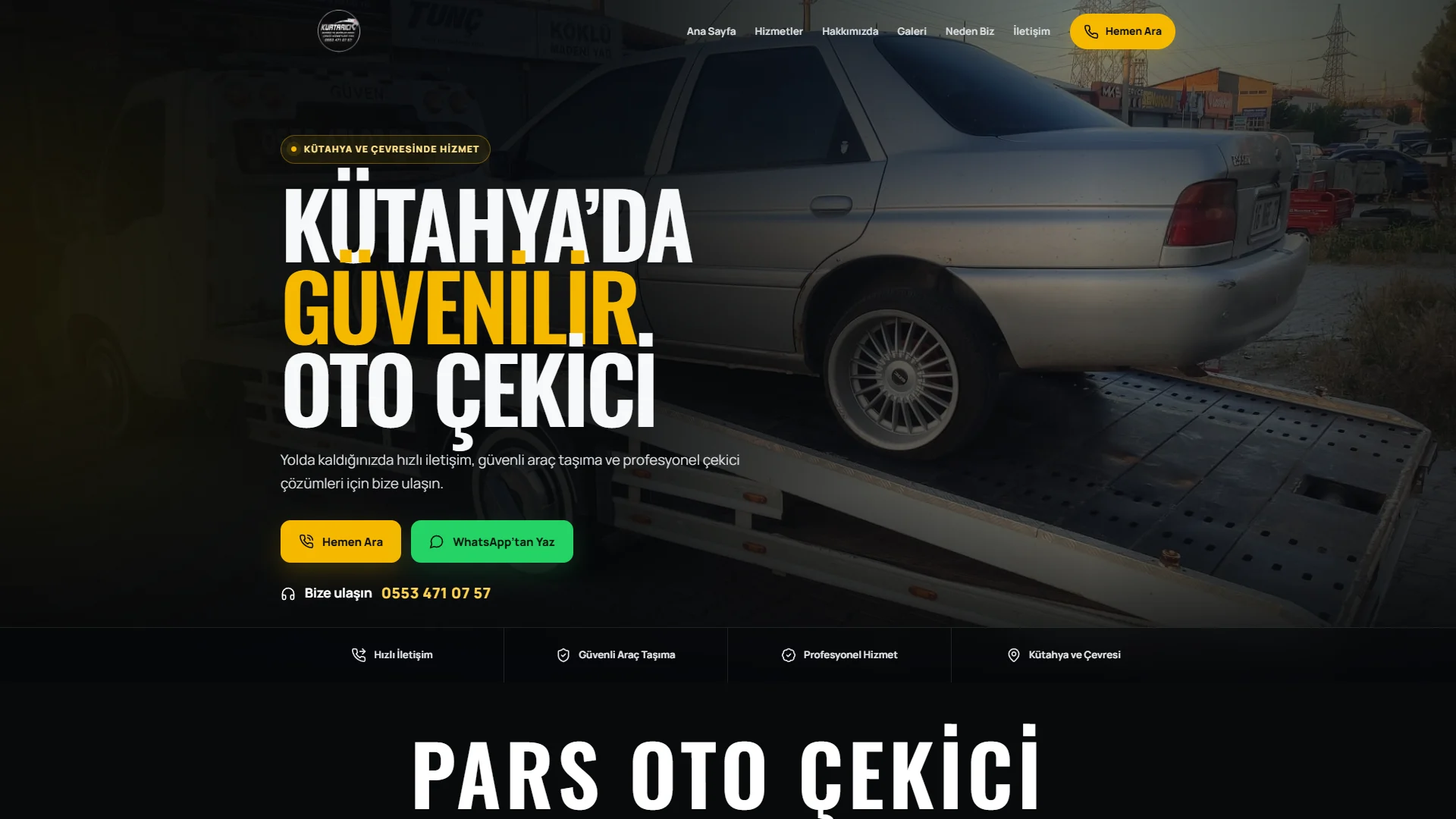 K&uuml;tahya Oto Kurtarıcı website