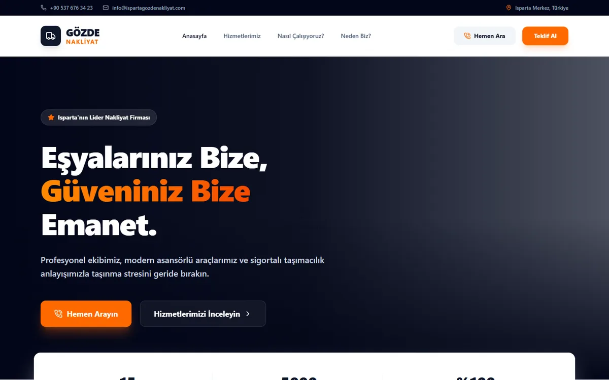 Isparta G&ouml;zde Nakliyat website